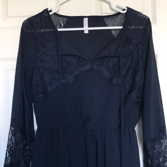SALE! Navy Xhilaration Dress - Picture 2 of 6